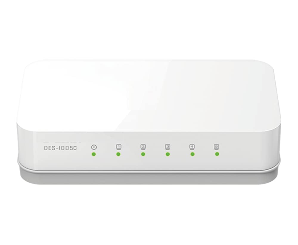 Dlink(India) DES-1005C 5-Port 10/100 Mbps Unmanaged Desktop Switch