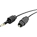 StarTech.com 6 ft. (1.8 m) Toslink to Mini Toslink Cable - Toslink to Mini SPDIF - Audio Cable - Black - Digital Optical Cable (THINTOSMIN6)