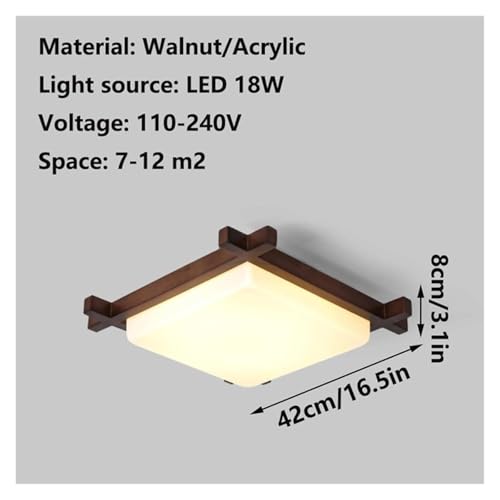 Plafonnier carré LED dimmable pour entrée et balcon moderne - 7