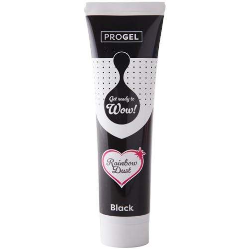 Colorante alimentario profesional Rainbow Dust ProGel, negro 100g