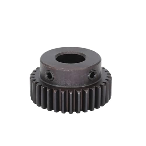 Bevel Gear Pinion Hardware Mechanical Module 1 Metal Gear 1M-31T/32T/33T/34T Carbon Steel Blackening Spur Gear Bore Size 10mm for Transmission(1M31T)