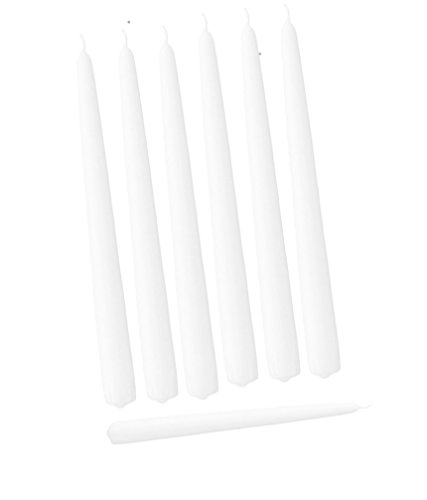 D'light Online 18" White Taper Candles Event Bulk Packed - Qty 144 (White Bulk Unwrapped, 18 Inch)