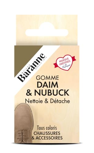 Baranne Gomme à Daim & Nubuck – Nettoie & Détache – Chaussures, Vêtements & Accessoires – Tous coloris - Surfaces en Daim & Nubuck - 1 Unité