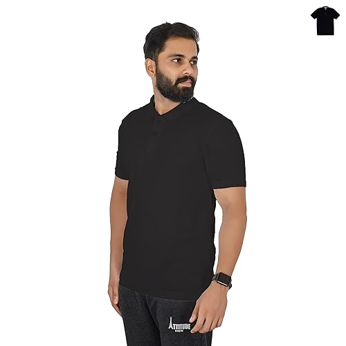 Image of VELOREX Men's Tshirts Polyester Solid Half Sleeves Sports Regula Fit Polo T Shirt for Men