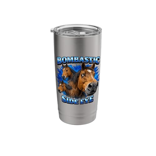 Bombastic Side Eye Funny Gen Z Meme Brainrot Cringe Raunchy Stainless Steel Insulated Tumbler