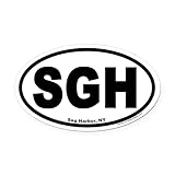 CafePress Sag Harbor SGH Euro Oval Car Magnet, Euro Oval Bumper Magnet