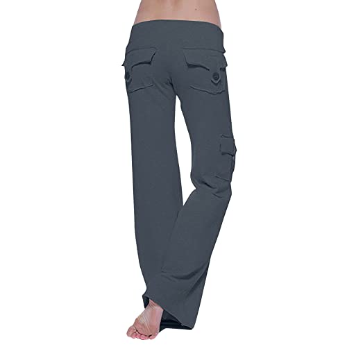Cotton Cargo Pants Women High Waist Pant Wide Leg Joggers Cargo Gym Yoga Sweatpants Y2k Pant with Pockets Streetwear3