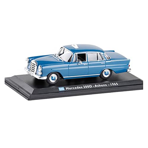 Kit Jouets Voitures Métal Robuste Pour Mercedes 200D Athènes 1965 Modèle Voiture Alliage Monobloc Simulation Collectionner Décoration Statique Moulé Sous Pression 1:43 Merveilleux Cadeau Vacances