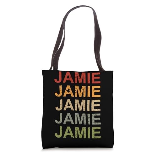 Retro Jamie Personalized, Jamie Name, Boy Man Jamie Tote Bag