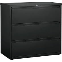 Lorell 3-Drawer Lateral File, 42 by 18-5/8 by 40-1/4-Inch, Charcoal