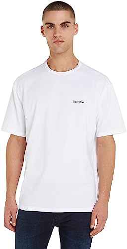 Calvin Klein T Shirt Manches Courtes Homme Crew Neck Col Ras du Cou - vue 3