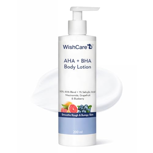 WishCare 10% AHA + 1% BHA Body Lotion for Men & Women -...