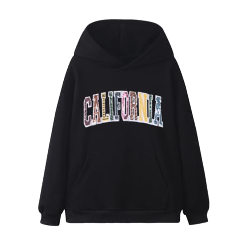 Image of WELAKEN Girls California Hoodies Sweatshirts Long Sleeves Pullover Tops