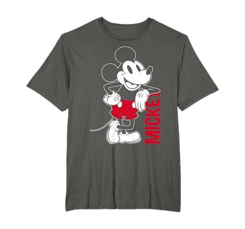 T-shirt graphique Disney Mickey Mouse Vintage Mickey Outline T-Shirt