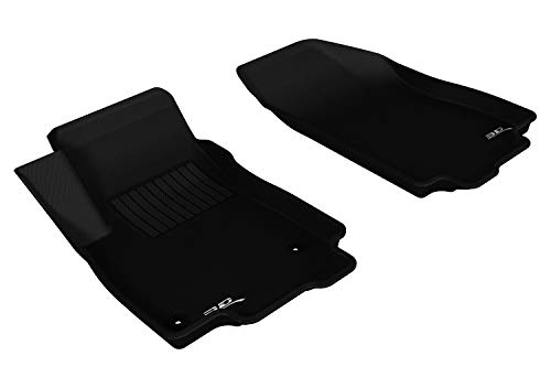 3D MAXpider All-Weather Floor Mats for Buick Encore 2013-2020 / Chevrolet Trax 2014-2020 Custom Fit Car Floor Liners, Kagu Series (1st Row, Black) (L1BC01611509)