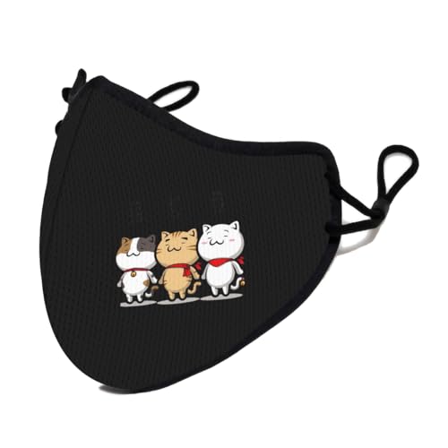 ねこうよ 立体 スポーツ カラーマスク 超快適 布マスク 伸縮性 通気性 軽量 耳ひも調整可能 呼吸しやすい 洗える 繰り返し使え 小顔効果 防塵 UVカット おしゃれ 通勤 通学 男女兼用 S-M 1枚入り
