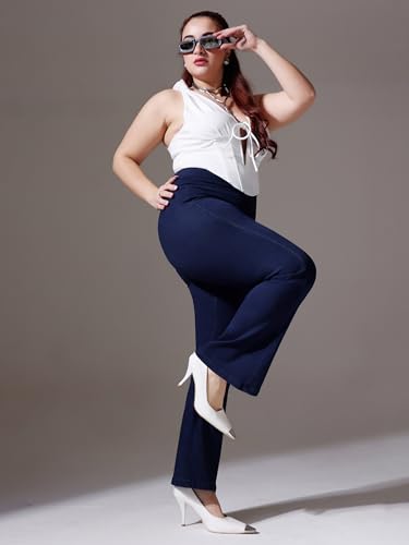 Image of Miss Chase A+ Women's Bootcut High Rise Regular Length Stretchable Denim Jeans