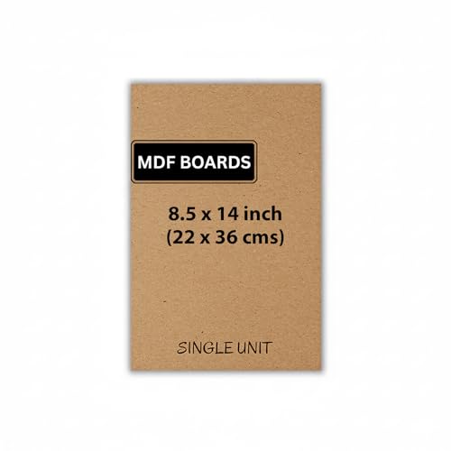 Image of ArtzFolio MDF Board 2.1mm Thick Cutout Sheets for DIY Art Craft Project | Unfinished Sides Engineered Wood Blanks for Paintings, Laser, Engraving | Legal Size | 8.5x14 inch (22x36 cms) | Single Piece