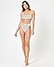 L*Space Nora Bikini Bottom for Women, High Waisted Bottom, Bitsy Coverage, Cuts High on The Leg, Contrast Binding, Sail Along Stripe, XS
