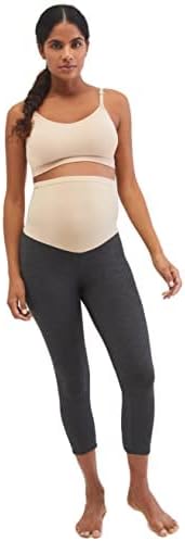 Miniatura 2 de Motherhood Maternity Women's Essential Stretch Secret Fit Over the Belly Leggings Full Length & Crop Length XS-3X 1 & 2 Packs