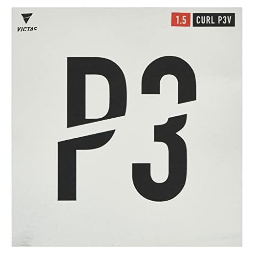 VICTAS Curl P3V - Long Pips Table Tennis Rubber Red / 1.5