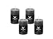 Produktbild 4er Set Adventskranzkerzen Rustik Marble Kerzen durchgefärbt mit Abbrandschutz Grau 90 x 58 mm
