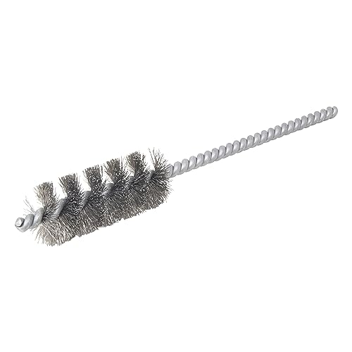 Image of Brush Research 83 Series Tube Brush-Cut For Power, .875 inch Brush Diameter, 302 Stainless Steel .008 inch Wire Fill, 2 inch Brush Length, 6 inch Overall Length, Made in USA (Pack of 6)