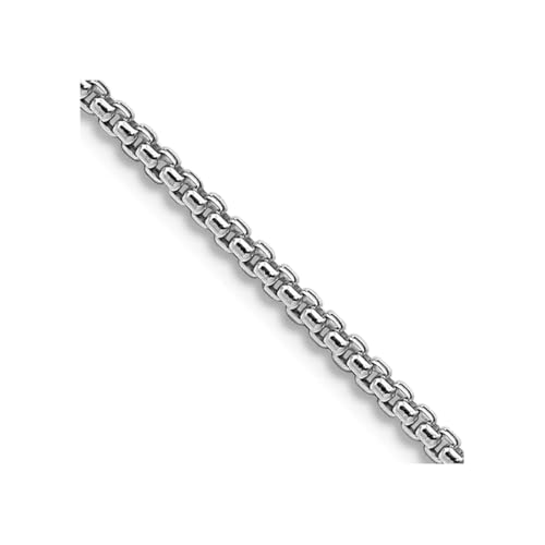 Chaîne ronde en argent sterling 925 rhodié de 1.5mm pour collier homme et femme