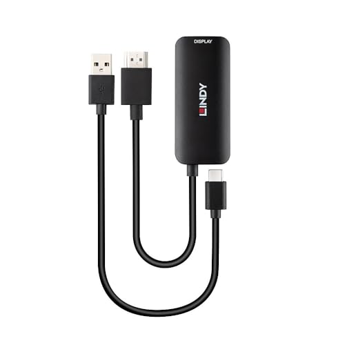 Convertisseur HDMI vers USB Type C Lindy avec alimentation intégrée