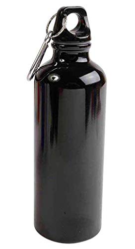 Borraccia in alluminio (500ml), con tappo in plastica e moschettone