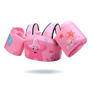 Toddler Floaties Kids Swim Vest for 22-66 Pounds Boys-Girls Water Wings Kids Pool Floaties for 2-6 Years Old Child Swim Learning Trainning