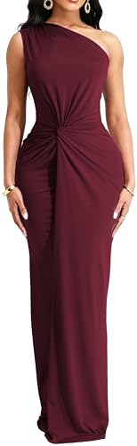 Image of SxClub Formal Dress for Women Cocktail Sexy Bodycon Sleeveless Evening Party Floor Length Long Prom Dresses