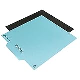 La placa consta de dos partes. Pegar la parte A en la cama. 220 x 220 mm con adhesivo 3M. La parte B es flexible y se adhiere con fuertes imanes en la parte A. Tamaño: 225 x 240 mm. (Tamaño del mango incluido). Ajusta el ángulo para lograr la mejor posición magnética.
