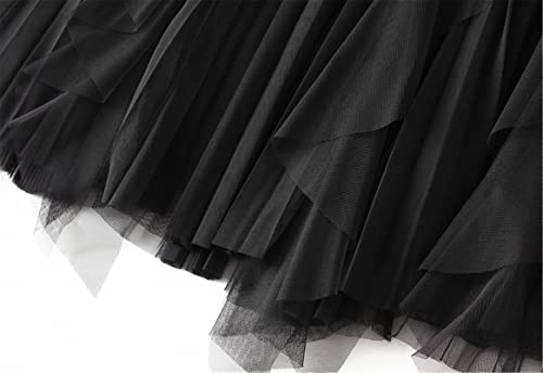 SotRong Women's Tulle Skirt Elastic High Waist Tiered Irregular Overlay Layered Mesh Ballet Prom Party Tulle Tutu A-line Midi Skirt Black steampunk buy now online SotRong Women's Tulle Skirt Elastic High Waist Tiered Irregular Overlay Layered Mesh Ballet Prom Party Tulle Tutu A-line Midi Skirt Black steampunk buy now online