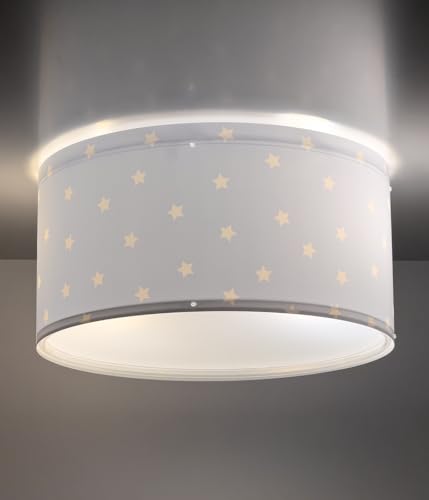 Plafón de techo infantil Dalber Estrellas Azul 82216MT con doble casquillo E27 3