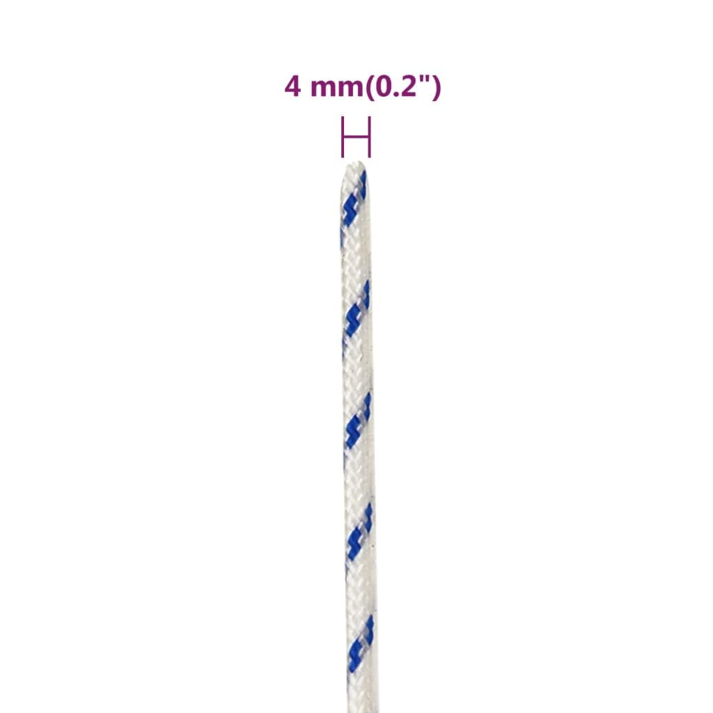 Corde de bateau Blanc 4 mm 500 m polypropylène