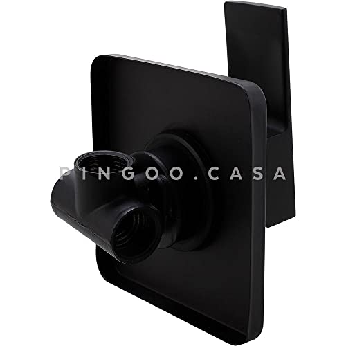 Pingoo.Casa, Misturador Monocomando para Chuveiro, Quadrado, Fosco, Oiapoque, Preto