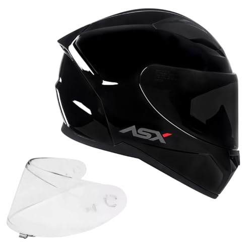 Capacete de Moto Masculino Feminino Asx City Preto com Visor Fumê