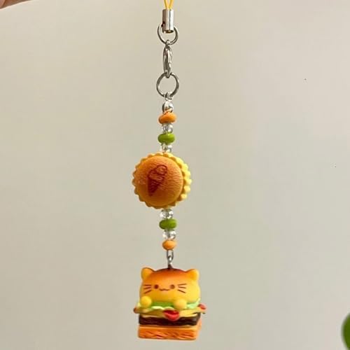 LKIRYUF Fashionable Beaded Cats Phone Lanyard Unique Designs Keyring and Bag Decoration for Youth Daily Casual Use Phone Strap - 5