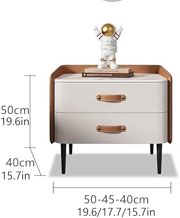 Wood Nightstand with 2 Drawers - Stylish Bedside Table & Storage Cabinet for Bedroom, Sofa Side, or Living Room - Elegant End Table Organizer for Home Decor