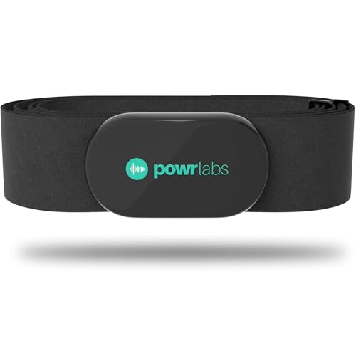 Powr Labs Bluetooth and ANT+ Heart Rate Monitor Chest Strap – All Day Comfort, Easy Connectivity – Compatible with Polar, Garmin, Peloton, Wahoo