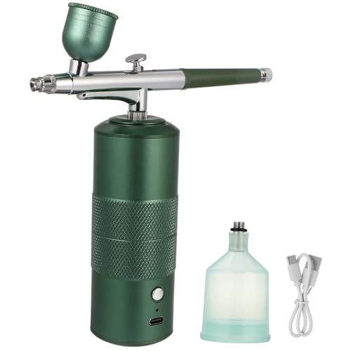 OSALADI Portable Mini Airbrush Kit High Pressure Handheld Air Brush Spray for Makeup Manicure Art and Drawing USB Rechargeable Fine for Moisturizing and Nutrient