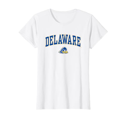 Delaware Fightin' Blue Hens Womens Arch Over White T-Shirt