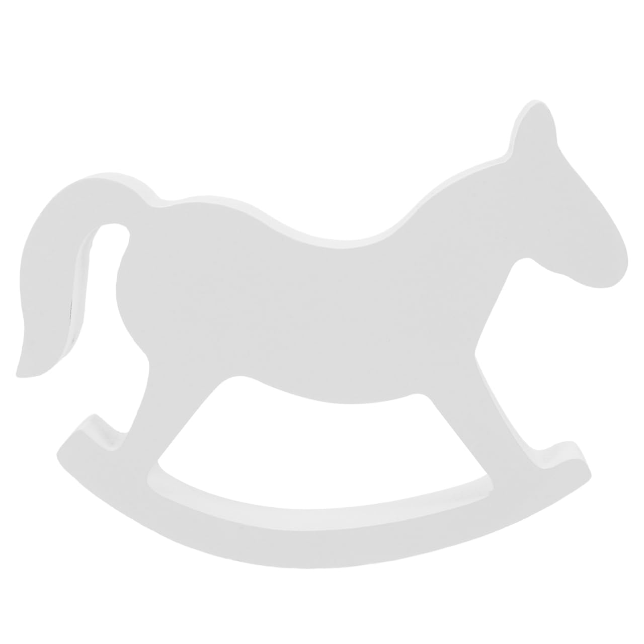 Hemobllo Small Wooden Rocking Horse Kids Toy 4.7 Inch Wedding Home Decoration Cartoon Animal Figurine