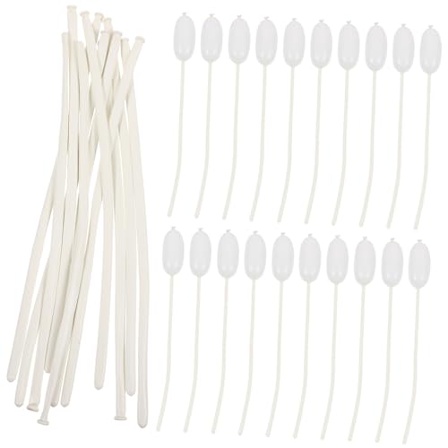 UKCOCO 100 pièces Ballons Longs Latex Blancs pour Fête DIY Ballons à Modeler Sécurisés et Faciles à Gonfler Décoration Anniversaire Mariage Noël