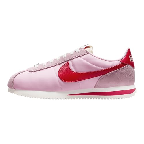 Nike Cortez Textile Shoes (HF9994-600, Medium Soft Pink/Sail/Team Orange/Fire Red) Size 9