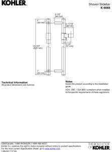 KOHLER 24" shower slidebar image 5