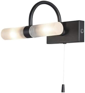 2 Luci E14 40W Lampada Da Parete Bagno PERIO - 38 Cm 2 Luci E14 Cromo E Vetro Illuminazione Bagno