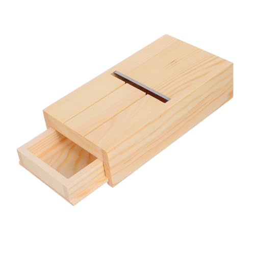 Mikikit Boîte à Raboter avec Tiroir Outil de Coupe et Lissage Ajustable pour Artisanal et Bougie pour Façonnage Finition des Faits Main