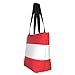 GZEKWLP Austrian Flag Reusable Shoulder Bag Casual Grocery Tote Bag Zipper Shopping Handbags for Women